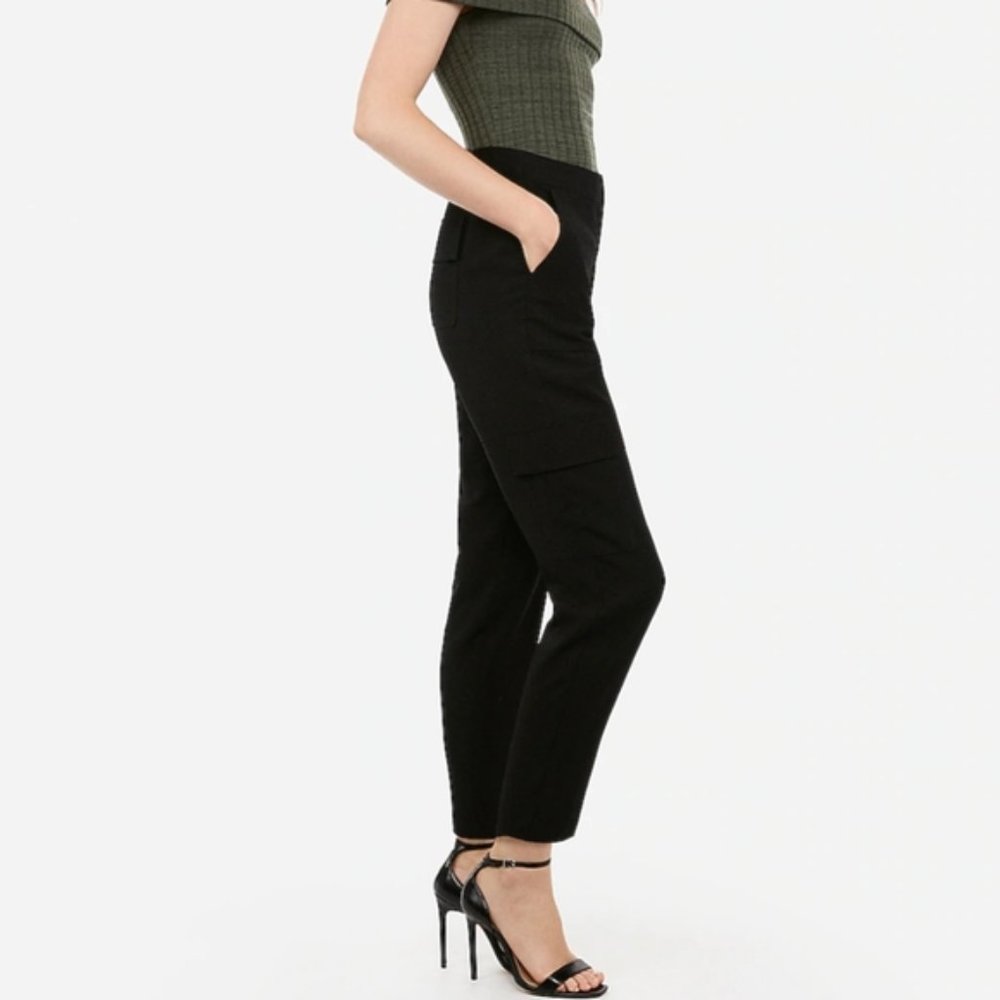 NWT EXPRESS Black Mid Rise Pull On Utility Pant - Picture 4 of 9